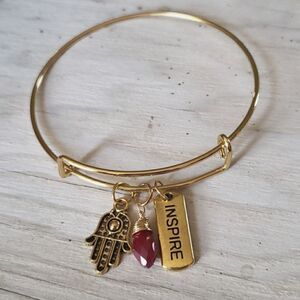 Bracelets by Sandra gold tone adjustable, inspire
